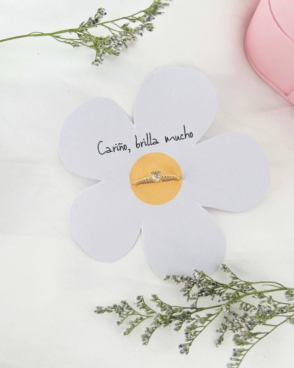 Anillo flor heart