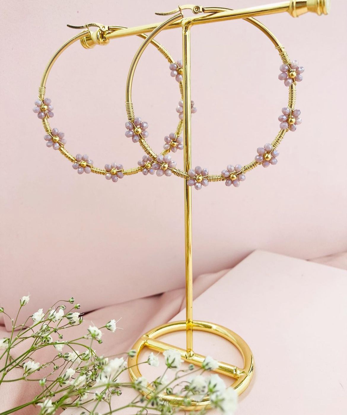 AR014 Aretes flowers